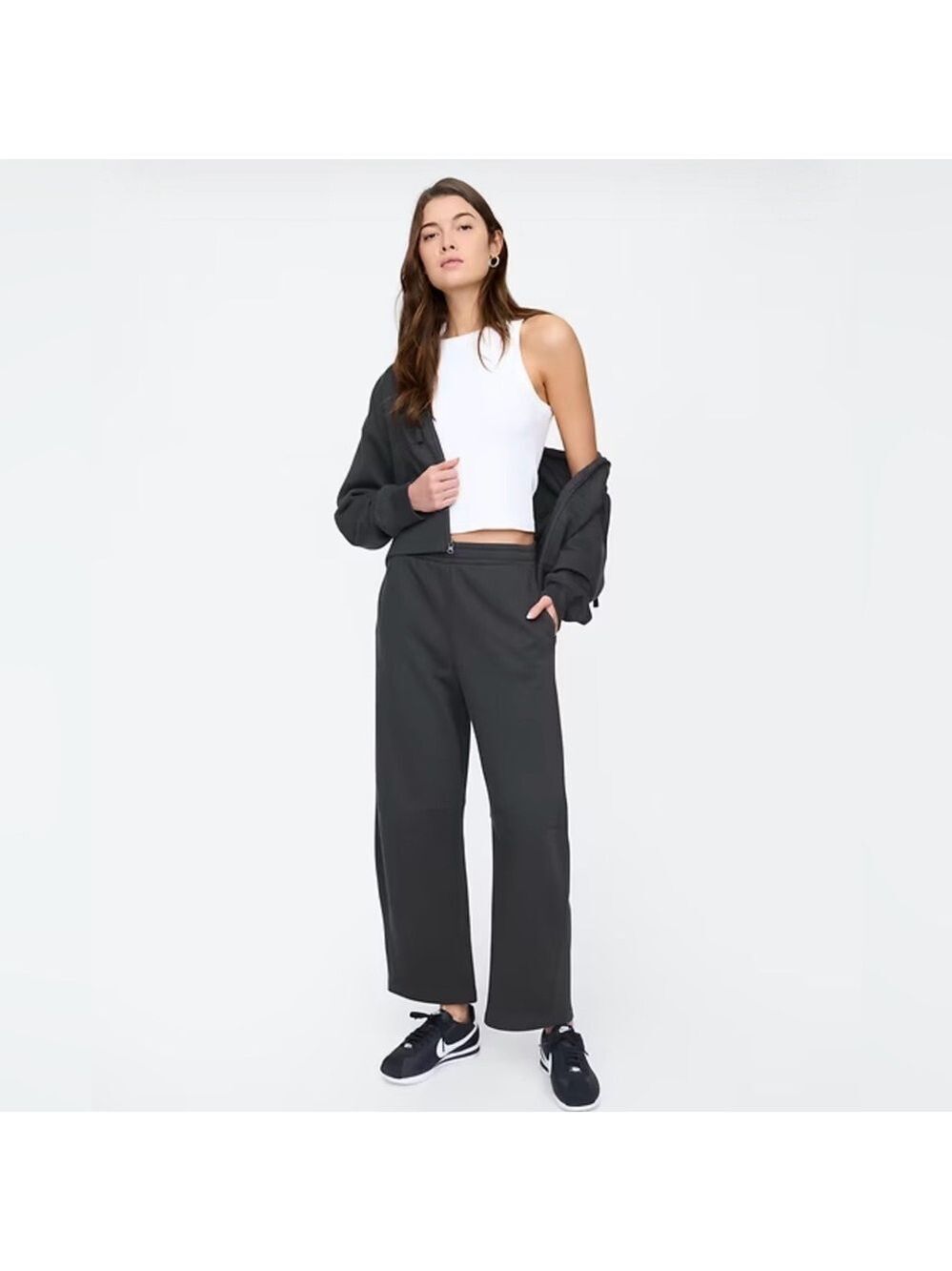 Gap Loungewear Fleece Pull-On Comfy Cozy Barrel Sweatpants Pants Joggers NWT XL